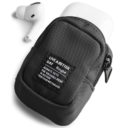 Mini Pouch Block Compatible with AirPods 1/2 / 3, AirPods Pro, Galaxy Buds, Credit Cards, Small Accessories - Black