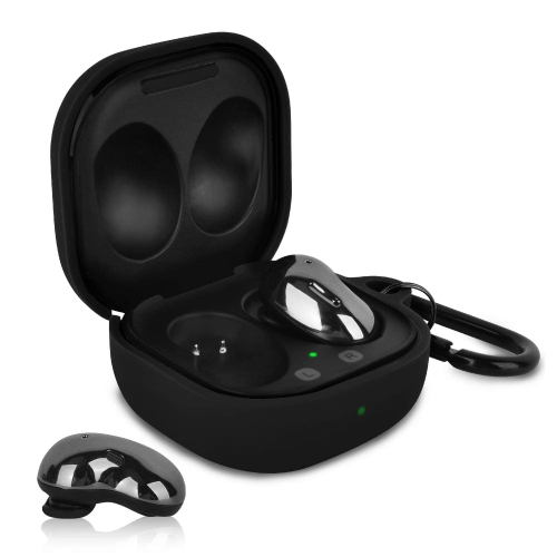 Silicone Case Compatible with Samsung Galaxy Buds 2 Case / Galaxy Buds 2 Pro Case (2021) / Galaxy Buds Live Case (2020) (Black)