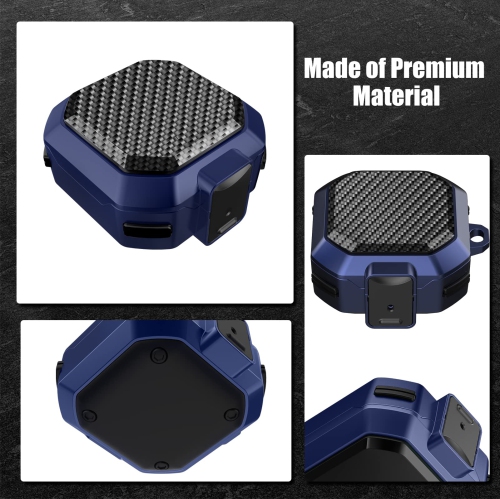 for Galaxy Buds Pro Case/Galaxy Buds 2 Pro Case/Galaxy Buds 2 Case/Galaxy Buds Live Case with Lock, Carbon Fiber Shockproof Cover for Galaxy Buds Pro