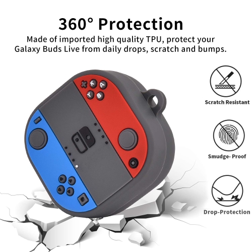 Switch Case Compatible with Samsung Galaxy Buds 2/Galaxy Buds Live (2020)/Galaxy Buds Pro (2021), Cute 3D Cartoon Funny for Kids Girls Teens Boys