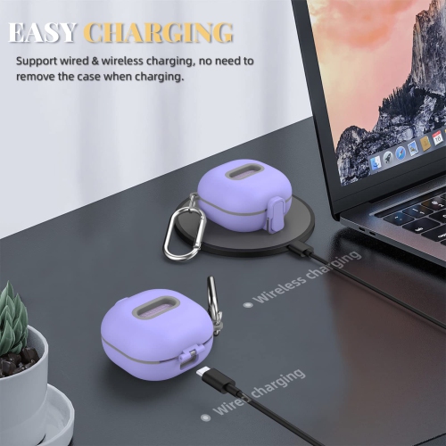 Secure Lock Case for Samsung Galaxy Buds 2 Pro/Galaxy Buds 2/Galaxy Buds Pro/Galaxy Buds Live, WOFRO Shock-Absorbing Protective Cover TPU Hard