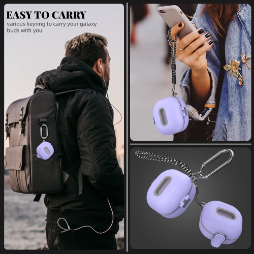 Secure Lock Case for Samsung Galaxy Buds 2 Pro/Galaxy Buds 2/Galaxy Buds Pro/Galaxy Buds Live, WOFRO Shock-Absorbing Protective Cover TPU Hard
