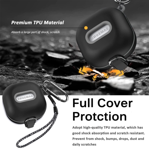 Samsung Galaxy Buds 2 Pro Case, Galaxy Buds Pro Case, Galaxy Buds 2 Case, Galaxy Buds Live Case, Premium TPU Shockproof Full Body Protection Cover