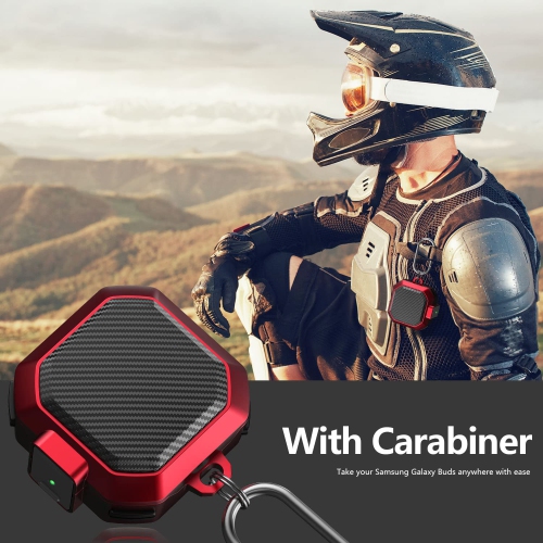 Carbon Fiber Case Cover for Samsung Galaxy Buds2 Pro Case/Galaxy Buds Pro Case/Galaxy Buds Live Case/Galaxy Buds 2 Case with Keychain/Zipper