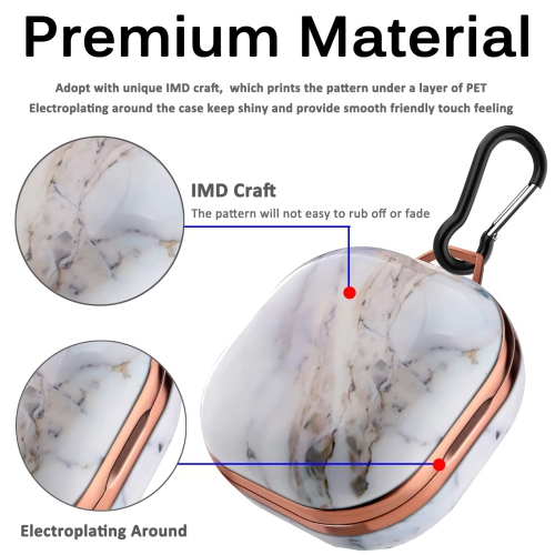 Samsung Galaxy Buds 2 Case, Galaxy Buds Live Case, Galaxy Buds Pro Case, Galaxy Buds 2 Pro Case, Hard PC Anti-Drop Shockproof Full Body Protection