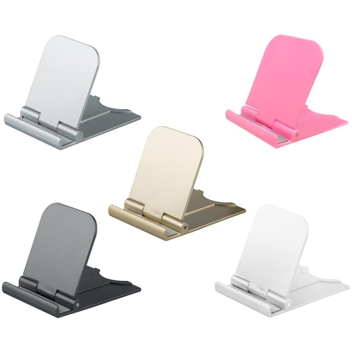 5 Pcs Foldable Cell Phone Stands, Portable Phone Holder Universal Cellphone Desktop Cradle for Tablets, Reader, Mini iPad, Smartphone