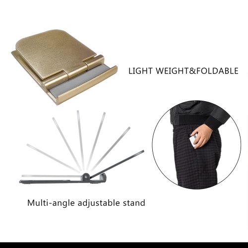 5 Pcs Foldable Cell Phone Stands, Portable Phone Holder Universal Cellphone Desktop Cradle for Tablets, Reader, Mini iPad, Smartphone