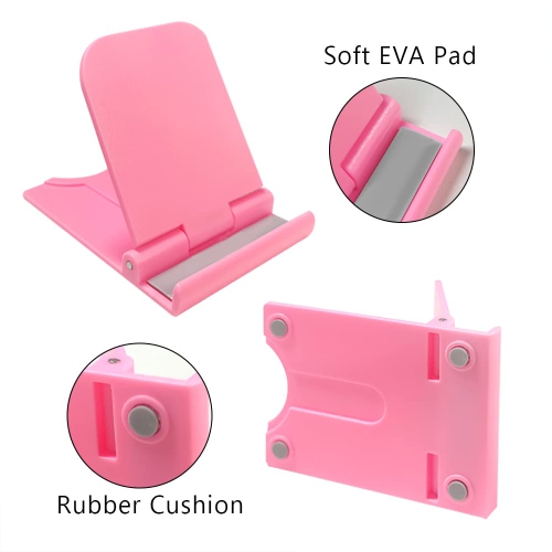 5 Pcs Foldable Cell Phone Stands, Portable Phone Holder Universal Cellphone Desktop Cradle for Tablets, Reader, Mini iPad, Smartphone