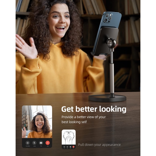 Cell Phone Stand, Angle Height Adjustable Phone iPAD Stand for Desk, Thick Case Friendly iPhone Holder Stand for Desk, Compatible with All Mobile