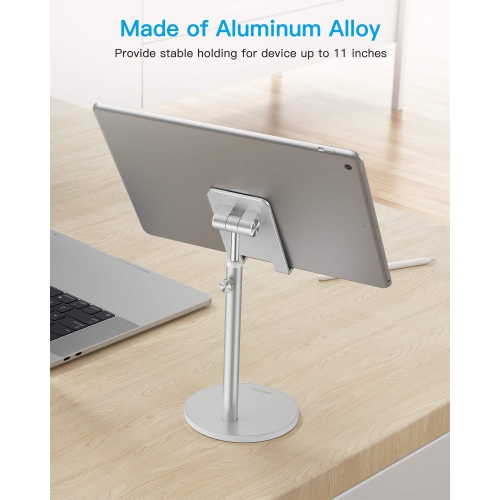 Cell Phone Stand, Angle Height Adjustable Tablet Stand, Aluminum Phone Holder Dock for Desk, Compatible with iPhone 13 Pro Max/13 Pro/13/12, All