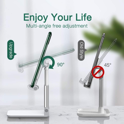 1-Pack Snesh Universal Multiangle sturdy Desktop Holder, Phone Stand holder Adjustable Cell Phone holder mini tablet stand holder for Desk Compatible