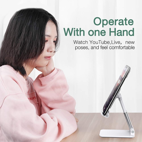 1-Pack Snesh Universal Multiangle sturdy Desktop Holder, Phone Stand holder Adjustable Cell Phone holder mini tablet stand holder for Desk Compatible