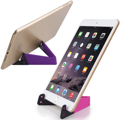 8 PCS Universal Pocket-sized Colorful Portable Foldable V model Mobile Phone Holder, Desktop Stand Mount Holder Cradle compatible with