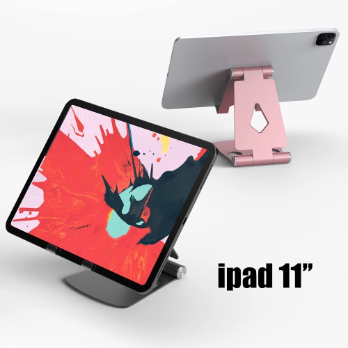 2Pack Cell Phone Stand for Angle Height Adjustable Desk Sturdy Aluminum Metal Phone Holder for iPhone,Ipad, Mobile Phone, All Android