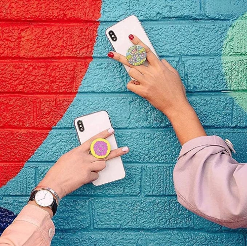 Expanding Phone Mount Grip Holder for Cellphone,Collapsible Stand 3 Pack-Colored Marble