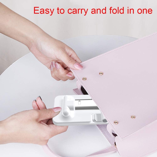 2 Pack Desktop Cell Phone Holder, Foldable Smart Phone Stand Mobile Phone Mount for Desk Compatible with All Cellphones