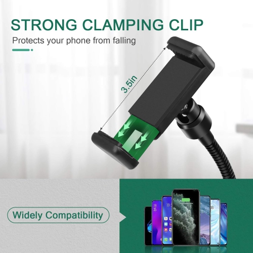 Adjustable Overhead Cellphone Holder,Desk Tripod with Cellphone Mount,Table Top Teaching Online Stand for Live Streaming and Online Video and Food