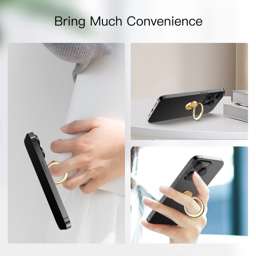Cell Phone Ring Holder, 360 Degree Rotation Metal Finger Grip Adjustable Cellphone Stand for Magnetic Car Mount, Compatible with iPhone, Galaxy,
