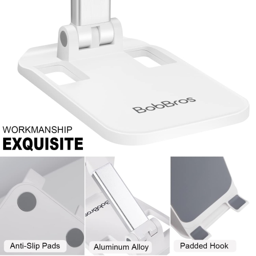 Cell Phone Stand, Adjustable Phone Holder, Folding Phone Stands, Angle Height Phone Dock Cradle Holder for Desk, Compatible with All Mobile Phone,