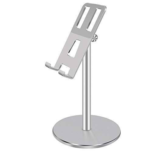 HLD Cell Phone Stand for Desk, Adjustable Tablet Standportable Cell Phone Stand, Made Of Aluminum, Super Stable, Compatible With Cell Phone Suitable for Office And Homesilver