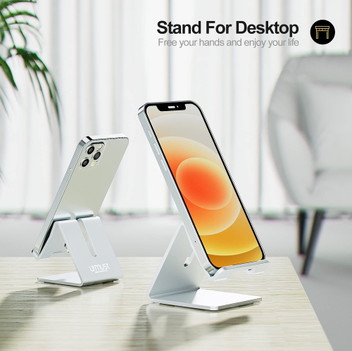 Desk Cell Phone Stand Phone Dock Cradle Holder Stand Compatible with Switch, All Android Smartphone, for iPhone 14,13, iPhone 12, 12 Pro, iPhone 11