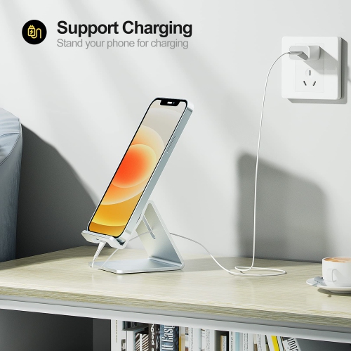Desk Cell Phone Stand Phone Dock Cradle Holder Stand Compatible with Switch, All Android Smartphone, for iPhone 14,13, iPhone 12, 12 Pro, iPhone 11