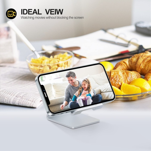 Desk Cell Phone Stand Phone Dock Cradle Holder Stand Compatible with Switch, All Android Smartphone, for iPhone 14,13, iPhone 12, 12 Pro, iPhone 11