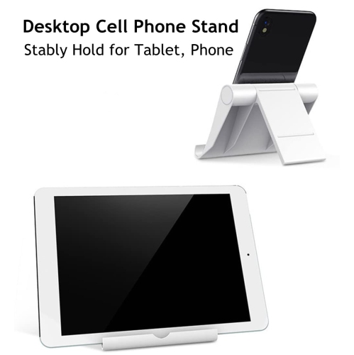 Cell Phone Stand for Desk, Foldable Cell Phone Holder Mobile Stand Phone Dock, Multi-Angle Universal Adjustable Tablet Stand Holder Compatible with