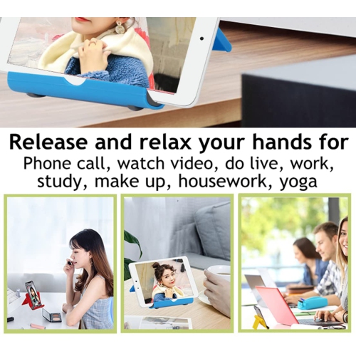 Cell Phone Stand for Desk, Foldable Cell Phone Holder Mobile Stand Phone Dock, Multi-Angle Universal Adjustable Tablet Stand Holder Compatible with