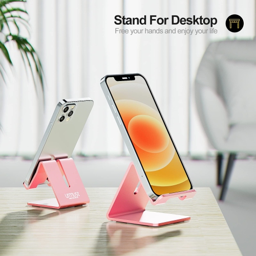 Desk Cell Phone Stand Phone Dock Cradle Holder Stand Compatible with Switch, All Android Smartphone, for iPhone 14,14 Plus, 13, iPhone 12, iPhone 11