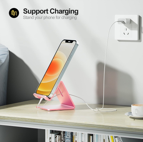 Desk Cell Phone Stand Phone Dock Cradle Holder Stand Compatible with Switch, All Android Smartphone, for iPhone 14,14 Plus, 13, iPhone 12, iPhone 11