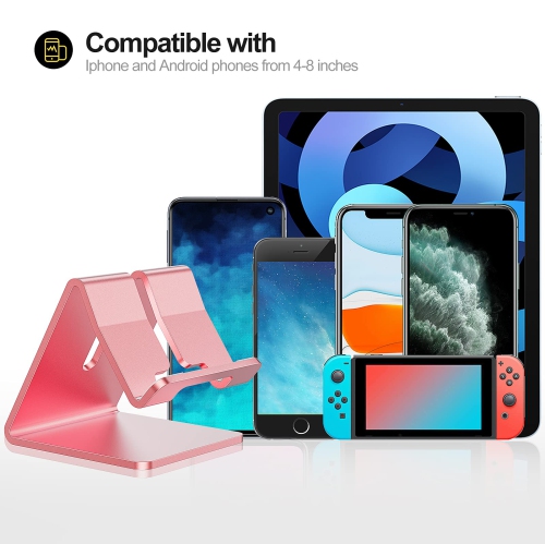 Desk Cell Phone Stand Phone Dock Cradle Holder Stand Compatible with Switch, All Android Smartphone, for iPhone 14,14 Plus, 13, iPhone 12, iPhone 11