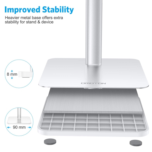 Cell Phone Stand, Adjustable Angle Height Phone Holder Desktop for iPhone 13 Mini/13 Pro/13 Pro Max/13/12, Samsung Galaxy and Other Phones, White