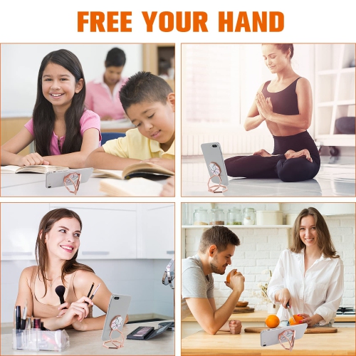 Cell Phone Ring Holder Finger Kickstand, Foldable 360° Rotation Cellphone Stand for Desk, Magnetic Car Mount, for Phone Back Grip Office Desktop