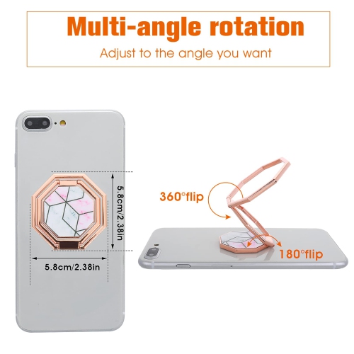 Cell Phone Ring Holder Finger Kickstand, Foldable 360° Rotation Cellphone Stand for Desk, Magnetic Car Mount, for Phone Back Grip Office Desktop