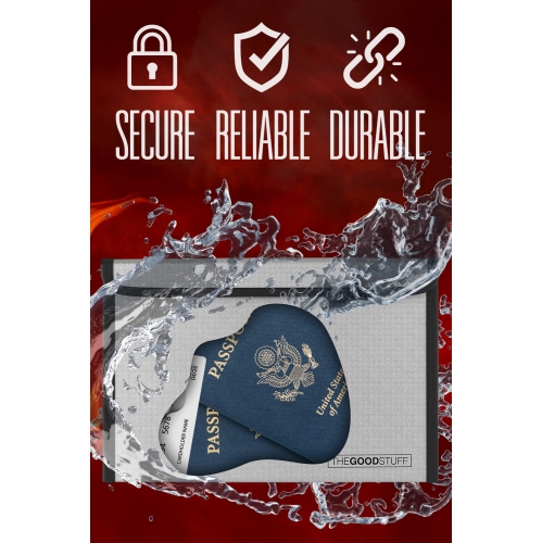 Sac sécuritaire ignifuge pour documents 8 x 5 po Protégez argent, passeports, contrats et certificats