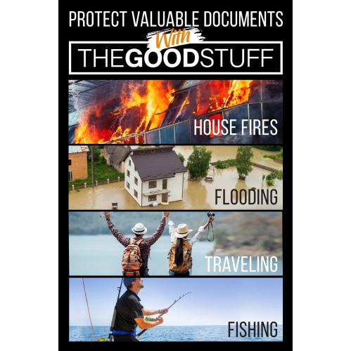 Sac sécuritaire ignifuge pour documents 8 x 5 po Protégez argent, passeports, contrats et certificats