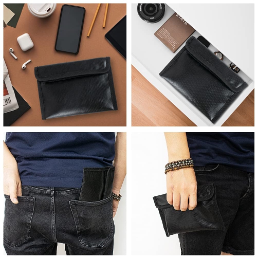 Small Fireproof and Waterproof Safe Bag, Non-Itchy Fireproof Money Bag, Fireproof Wallet for Valuables, Money, Cash, Passport and Keys