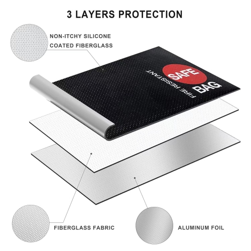 COLCASE Fireproof Money Bag(8.3x5 inches), 2 Pack Fireproof and Waterproof Cash Bag with Zipper, Fireproof Money Safe Pouch Envelope Container for