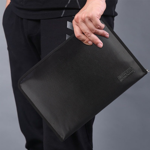 Fireproof File Folder Fireproof Fire and Water Resistant Money Document Bag with A4 Size 13 Pockets Zipper Closure Non-Itchy Silicone Coated Portable