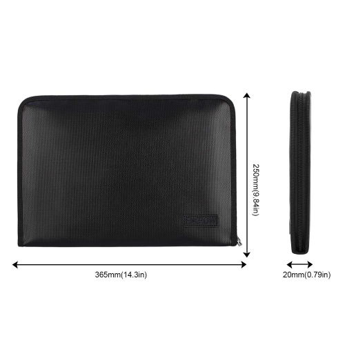 Fireproof File Folder Fireproof Fire and Water Resistant Money Document Bag with A4 Size 13 Pockets Zipper Closure Non-Itchy Silicone Coated Portable