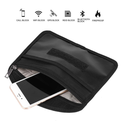 Portable Fireproof Waterproof Phone Digital Product Storage Bag, High Temperature Resistant Briefcase Office Safe File Bill Storage Bag