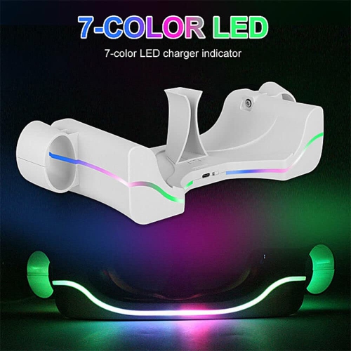 Station de recharge murale GEGEK pour Oculus Quest 2, station de recharge Oculus Quest 2 avec voyant DEL, haute vitesse, station de recharge rapide