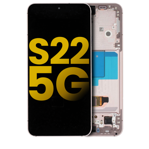 Replacement OLED Assembly With Frame Compatible For Samsung Galaxy S22 5G (Pink Gold) by ESOURCE PARTS - Refurbished condition - Image 4