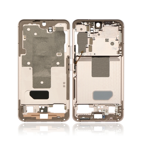 Replacement Mid-Frame Housing Compatible For Samsung Galaxy S22 5G (Pink Gold)