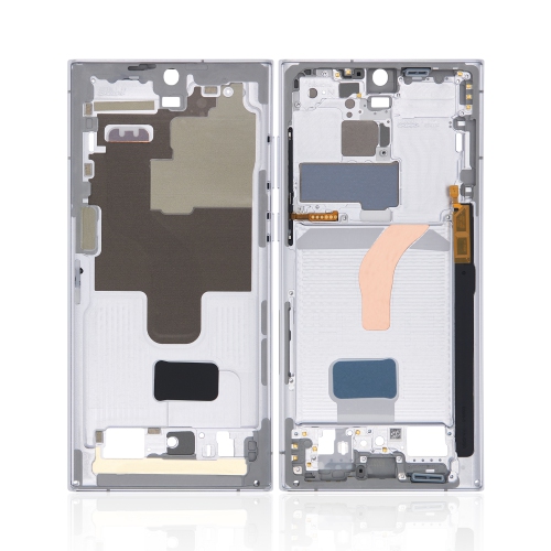 Replacement Mid-Frame Housing Compatible For Samsung Galaxy S22 Ultra 5G (White)