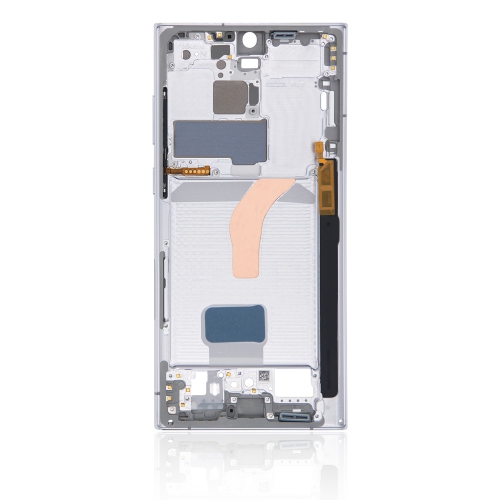 Replacement Mid-Frame Housing Compatible For Samsung Galaxy S22 Ultra 5G (White)