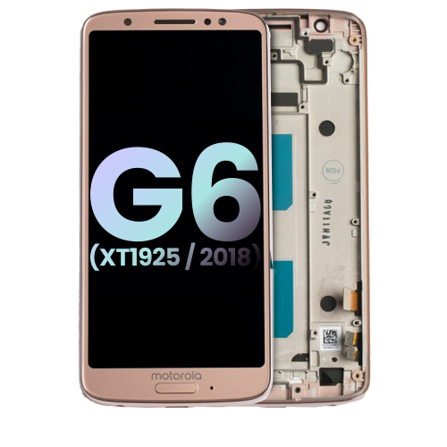 Replacement LCD Assembly With Frame Compatible For Motorola Moto G6 (Genuine OEM) (Oyster Blush)