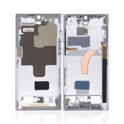 Replacement Mid-Frame Housing Compatible For Samsung Galaxy S22 Ultra 5G (White)