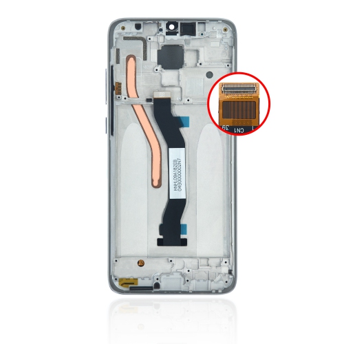 Replacement LCD Assembly With Frame Compatible For Xiaomi Redmi Note 8 Pro (White) by ESOURCE PARTS - Refurbished condition - Image 4